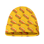 Colorful Hot Dog Pattern Print Beanie