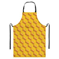 Colorful Hot Dog Pattern Print Bib Apron With Pocket