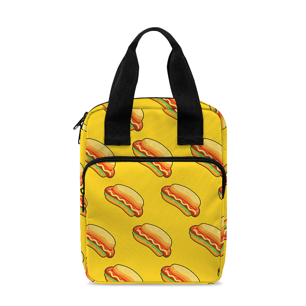 Colorful Hot Dog Pattern Print Bible Tote Bag