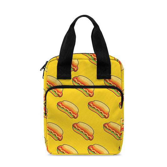 Colorful Hot Dog Pattern Print Bible Tote Bag