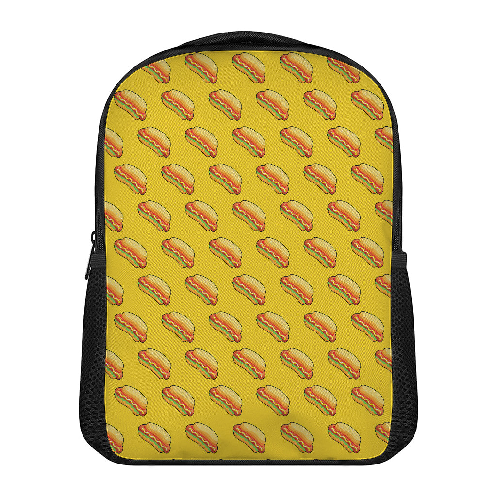 Colorful Hot Dog Pattern Print Casual Backpack
