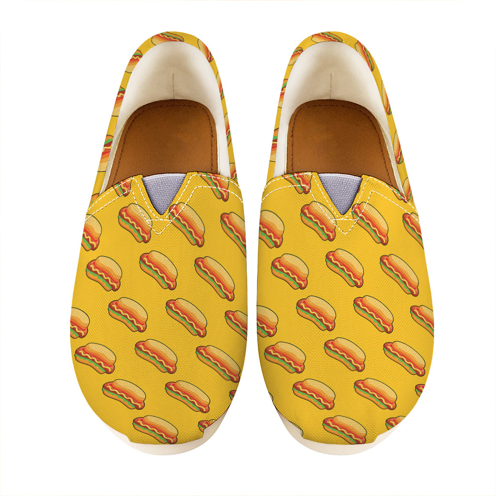 Colorful Hot Dog Pattern Print Casual Shoes