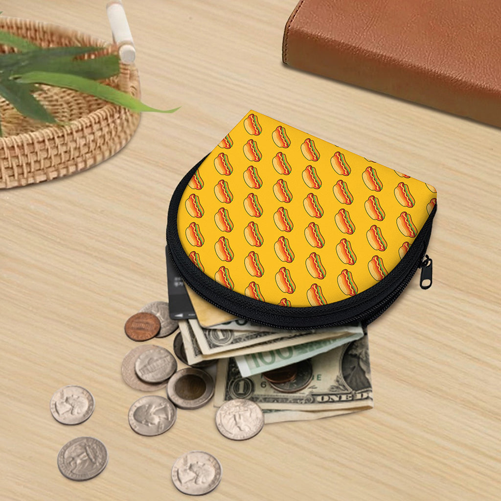 Colorful Hot Dog Pattern Print Coin Purse