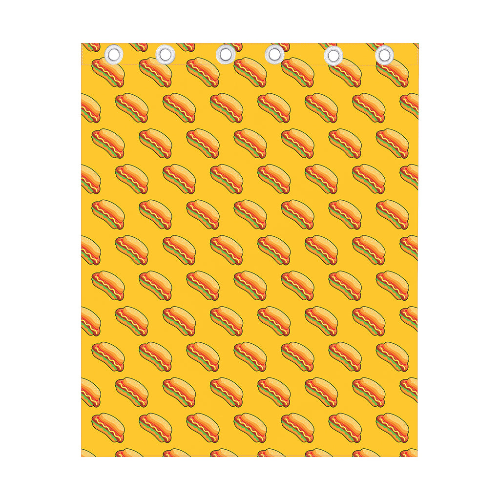 Colorful Hot Dog Pattern Print Curtain