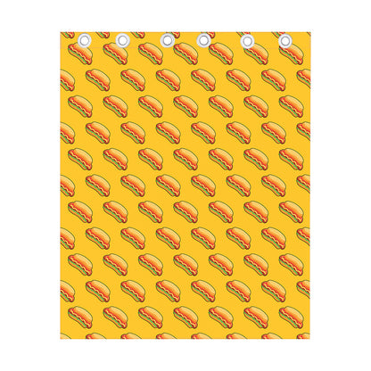 Colorful Hot Dog Pattern Print Curtain