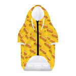 Colorful Hot Dog Pattern Print Dog Zip Up Hoodie