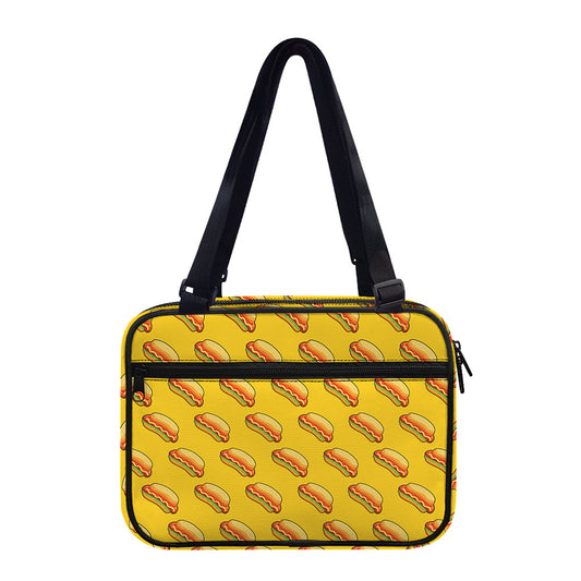 Colorful Hot Dog Pattern Print Double Strap Bible Bag