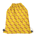 Colorful Hot Dog Pattern Print Drawstring Bag