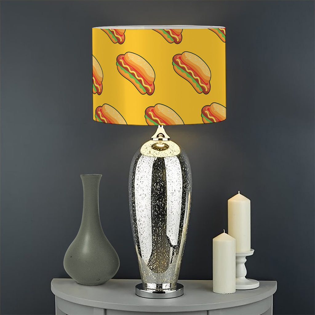 Colorful Hot Dog Pattern Print Drum Lamp Shade