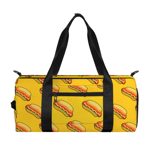 Colorful Hot Dog Pattern Print Gym Bag