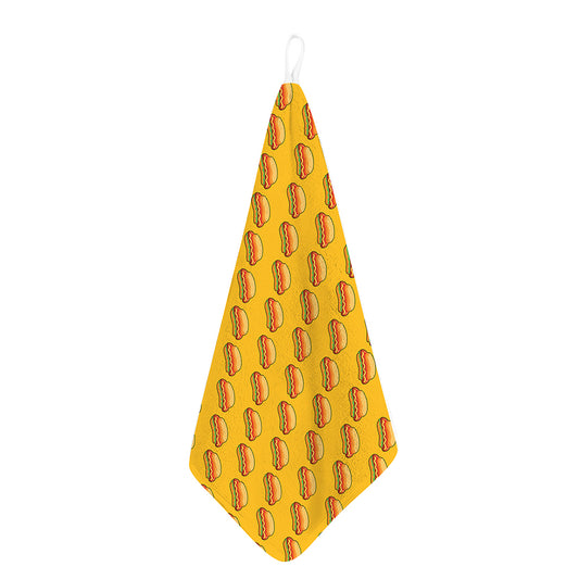 Colorful Hot Dog Pattern Print Hand Towel