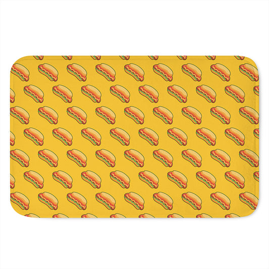 Colorful Hot Dog Pattern Print Indoor Door Mat