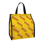 Colorful Hot Dog Pattern Print Insulated Lunch Tote