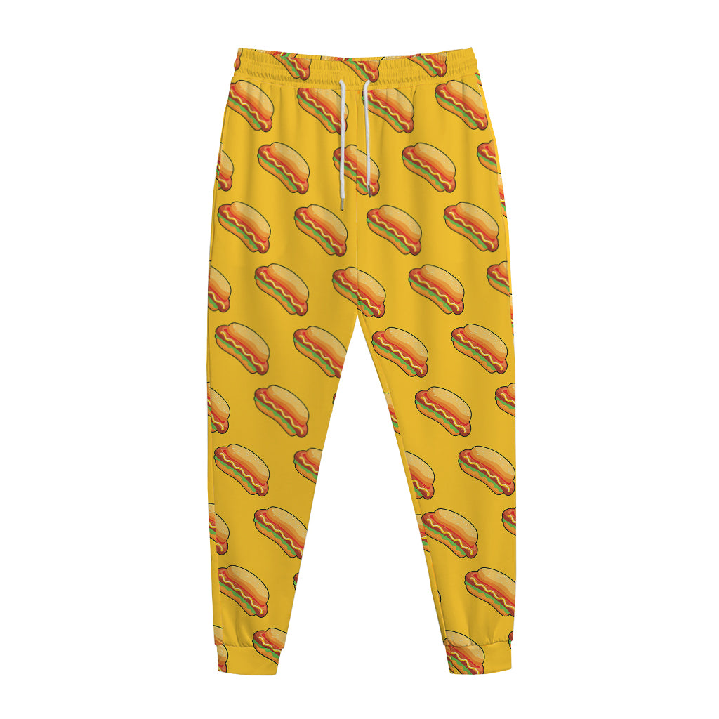Colorful Hot Dog Pattern Print Jogger Pants