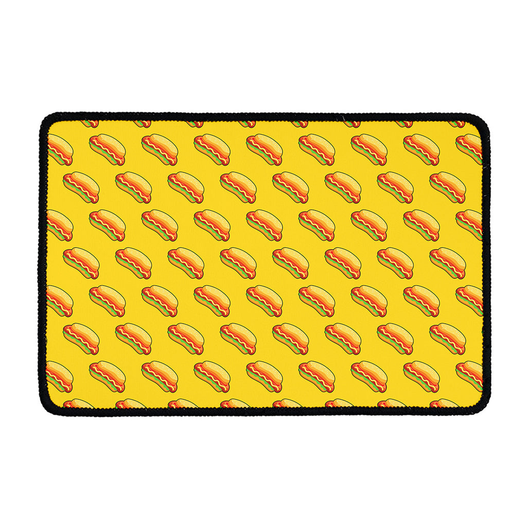 Colorful Hot Dog Pattern Print Kitchen Mat