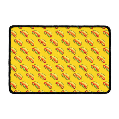 Colorful Hot Dog Pattern Print Kitchen Mat