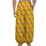 Colorful Hot Dog Pattern Print Lantern Pants