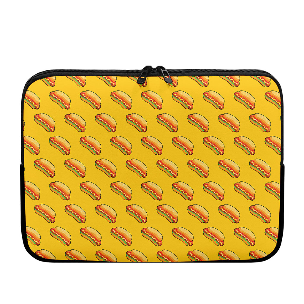 Colorful Hot Dog Pattern Print Laptop Sleeve