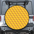 Colorful Hot Dog Pattern Print Leather Spare Tire Cover