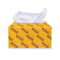 Colorful Hot Dog Pattern Print Leather Tissue Box Cover