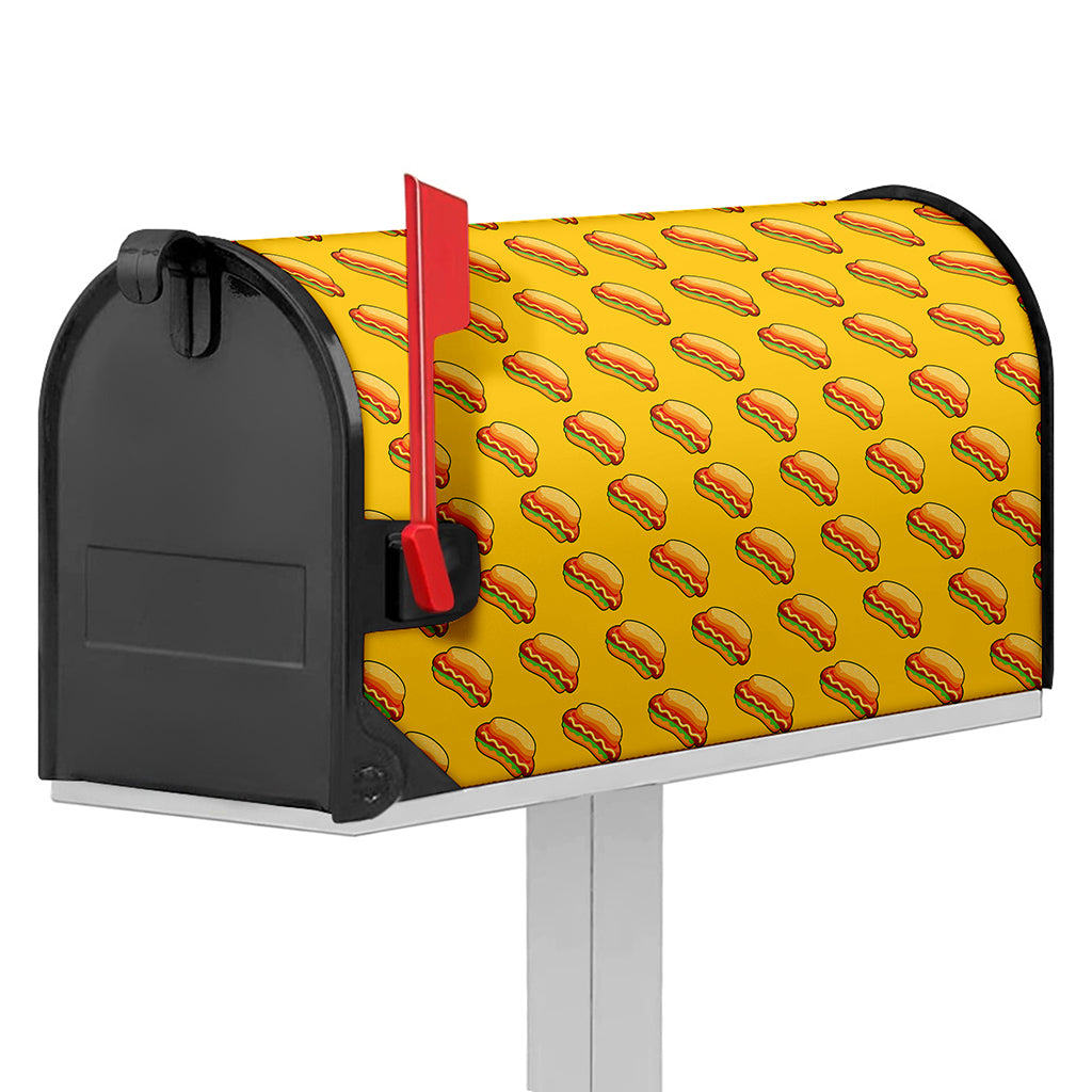 Colorful Hot Dog Pattern Print Mailbox Cover