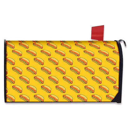 Colorful Hot Dog Pattern Print Mailbox Cover