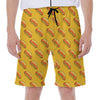 Colorful Hot Dog Pattern Print Men's Beach Shorts