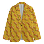 Colorful Hot Dog Pattern Print Men's Blazer