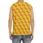 Colorful Hot Dog Pattern Print Men's Fitness Tank Top