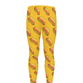 Colorful Hot Dog Pattern Print Men's Leggings