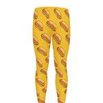 Colorful Hot Dog Pattern Print Men's leggings