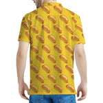 Colorful Hot Dog Pattern Print Men's Polo Shirt