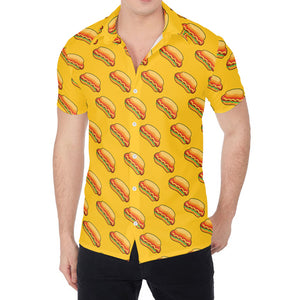 Colorful Hot Dog Pattern Print Men's Shirt