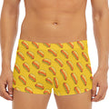 Colorful Hot Dog Pattern Print Men's Short Boxer Briefs