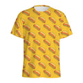 Colorful Hot Dog Pattern Print Men's Athletic T-Shirt