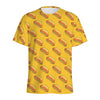 Colorful Hot Dog Pattern Print Men's Sports T-Shirt