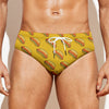 Colorful Hot Dog Pattern Print Men's Swim Briefs