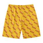 Colorful Hot Dog Pattern Print Men's Swim Trunks
