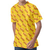 Colorful Hot Dog Pattern Print Men's Velvet T-Shirt