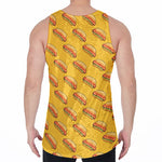 Colorful Hot Dog Pattern Print Men's Velvet Tank Top