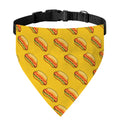 Colorful Hot Dog Pattern Print Over The Collar Dog Bandana