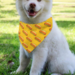 Colorful Hot Dog Pattern Print Over The Collar Dog Bandana