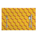 Colorful Hot Dog Pattern Print Placemat