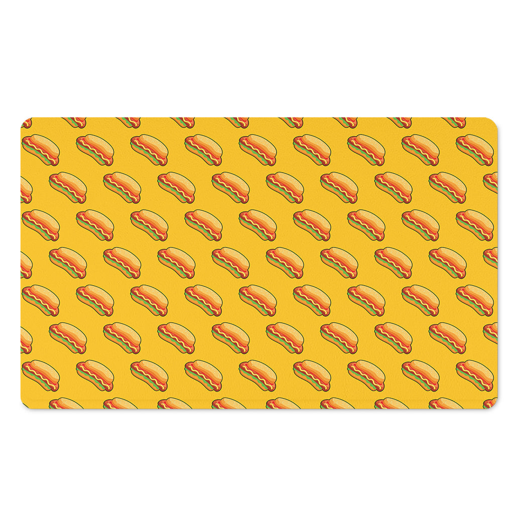 Colorful Hot Dog Pattern Print Polyester Doormat