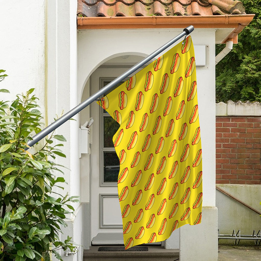 Colorful Hot Dog Pattern Print Polyester Flag