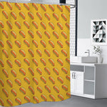 Colorful Hot Dog Pattern Print Premium Shower Curtain