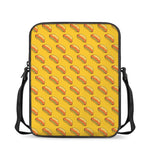 Colorful Hot Dog Pattern Print Rectangular Crossbody Bag