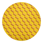 Colorful Hot Dog Pattern Print Round Blanket