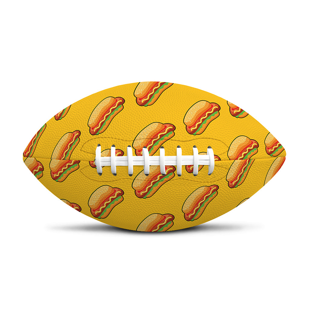 Colorful Hot Dog Pattern Print Rugby Ball