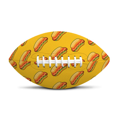 Colorful Hot Dog Pattern Print Rugby Ball